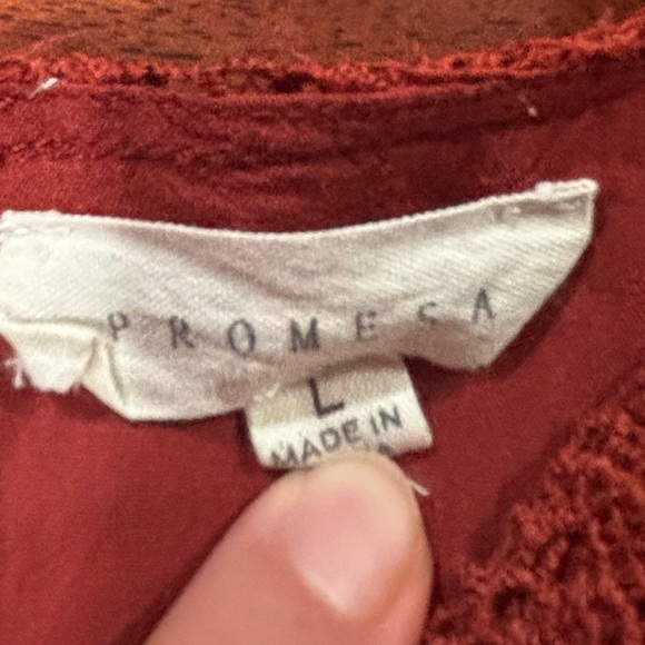 Promesa Lace Blouse - Deep Red - Picture 3 of 3